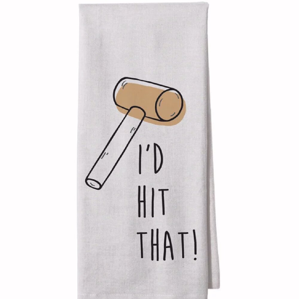 I’d Hit That Crab Mallet Kitchen Towel - NEW FAST SHIP